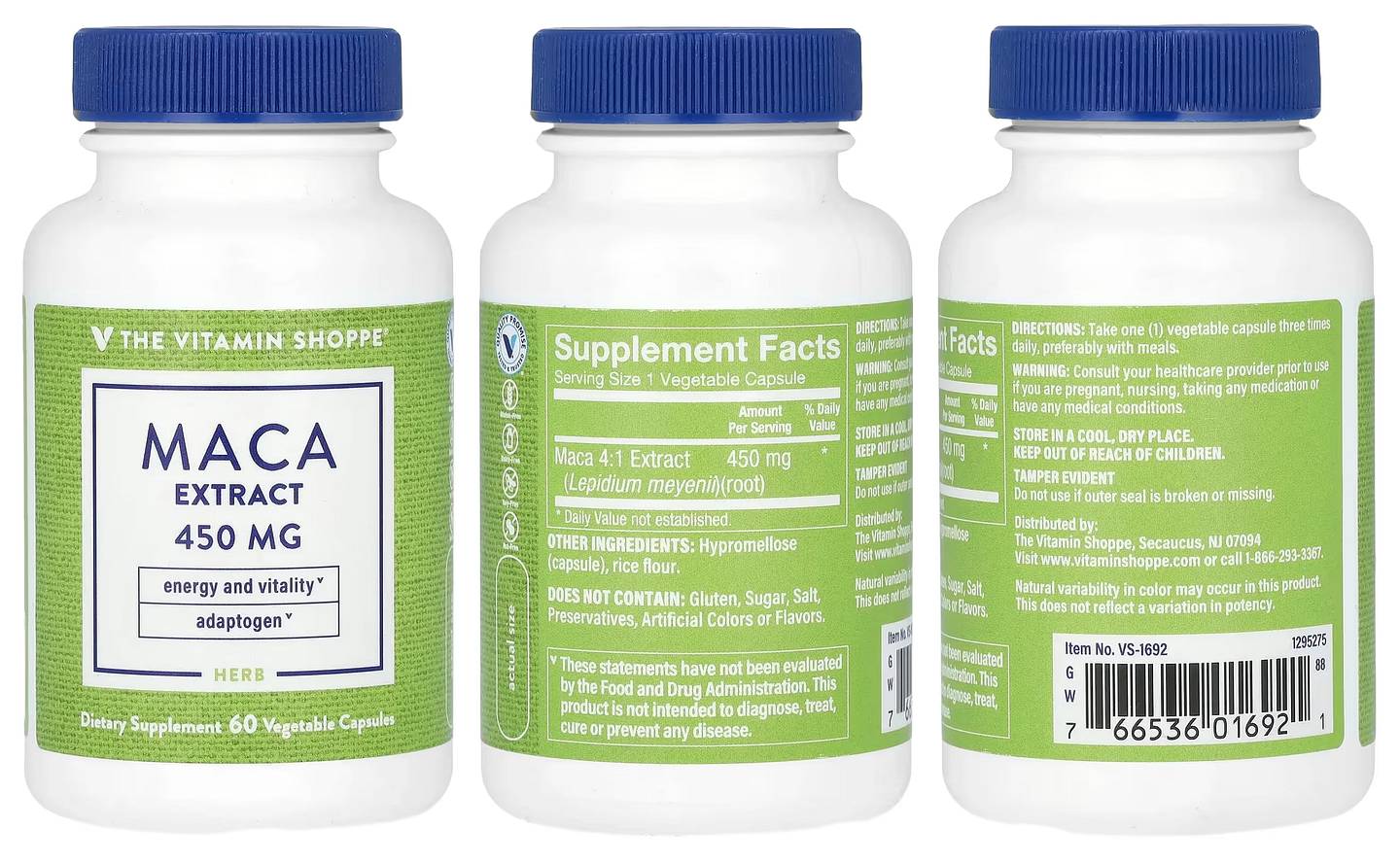 The Vitamin Shoppe, Maca Extract packaging