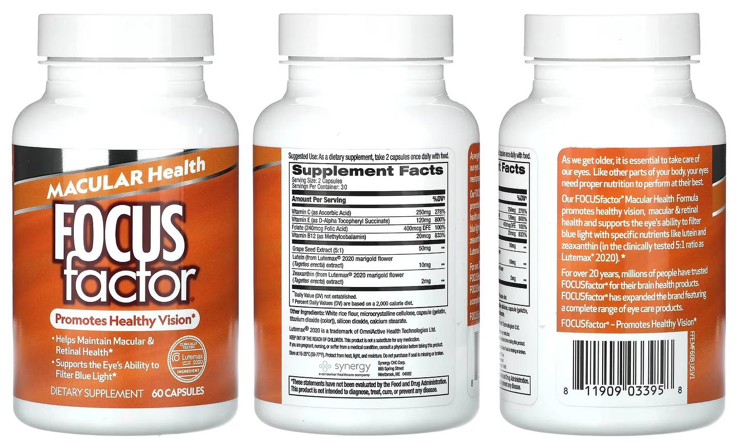 Focus Factor, Macular Health packaging