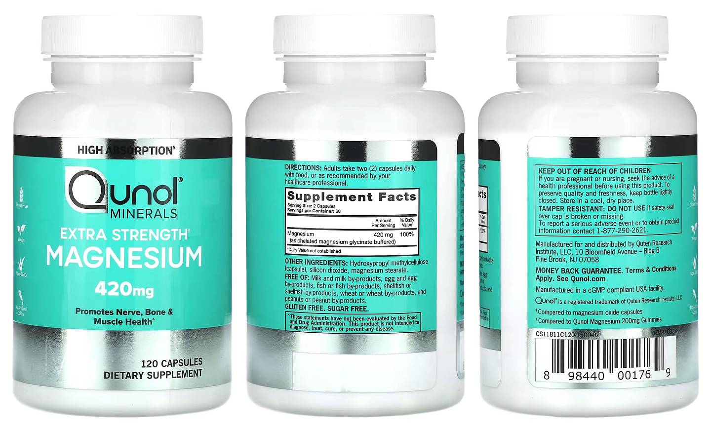 Qunol, Magnesium packaging