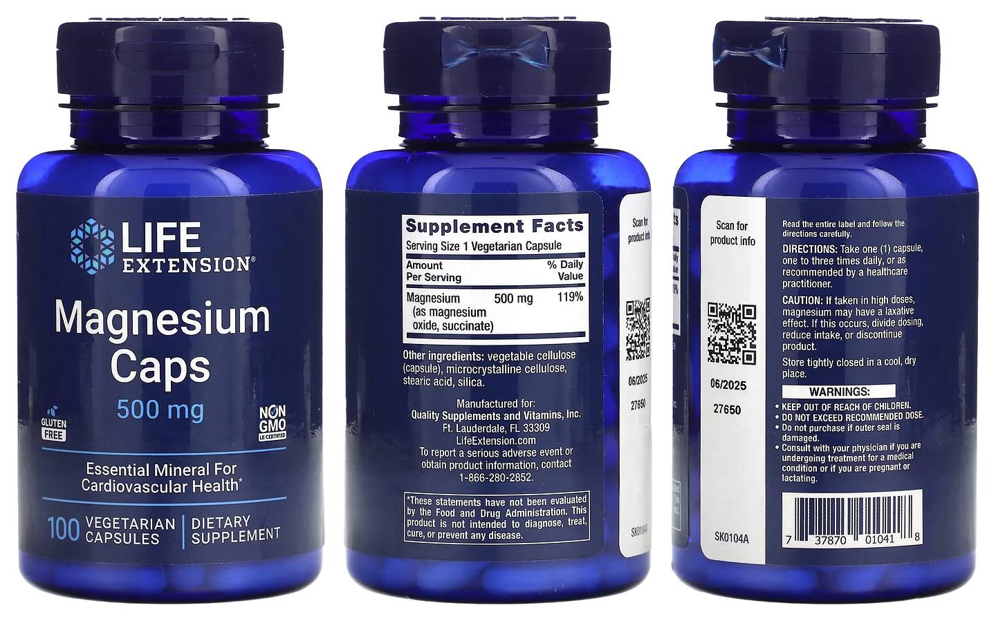 Life Extension, Magnesium Caps packaging