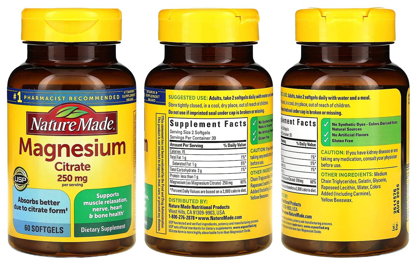 Nature Made, Magnesium Citrate packaging