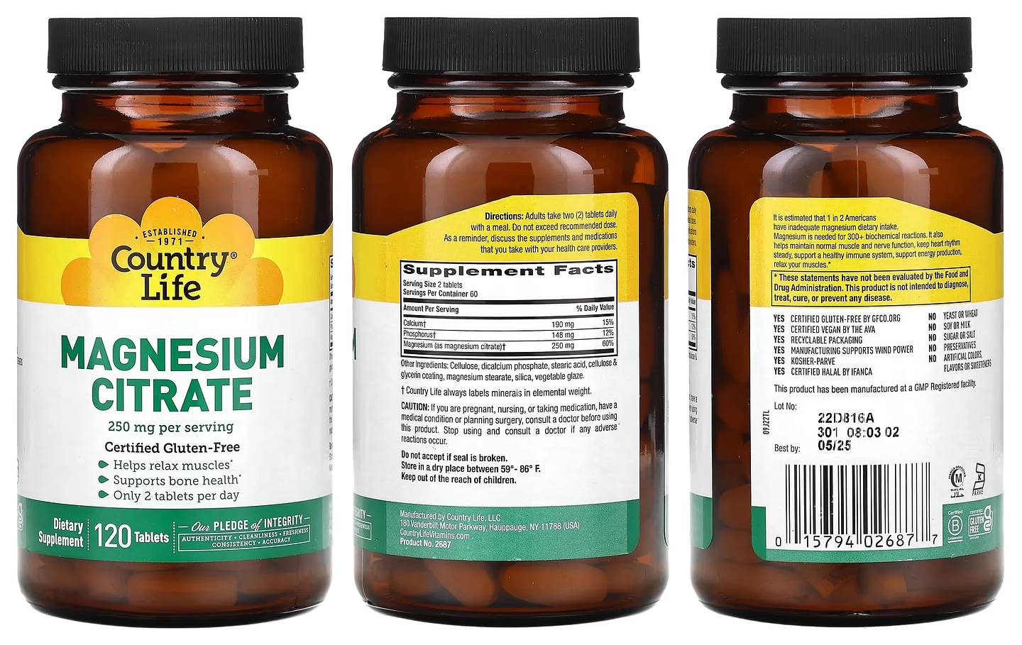 Country Life, Magnesium Citrate packaging