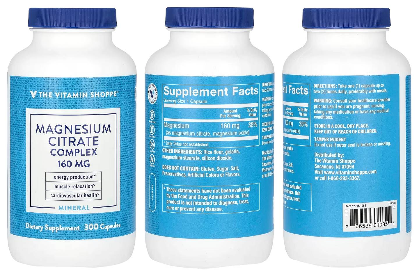 The Vitamin Shoppe, Magnesium Citrate Complex packaging