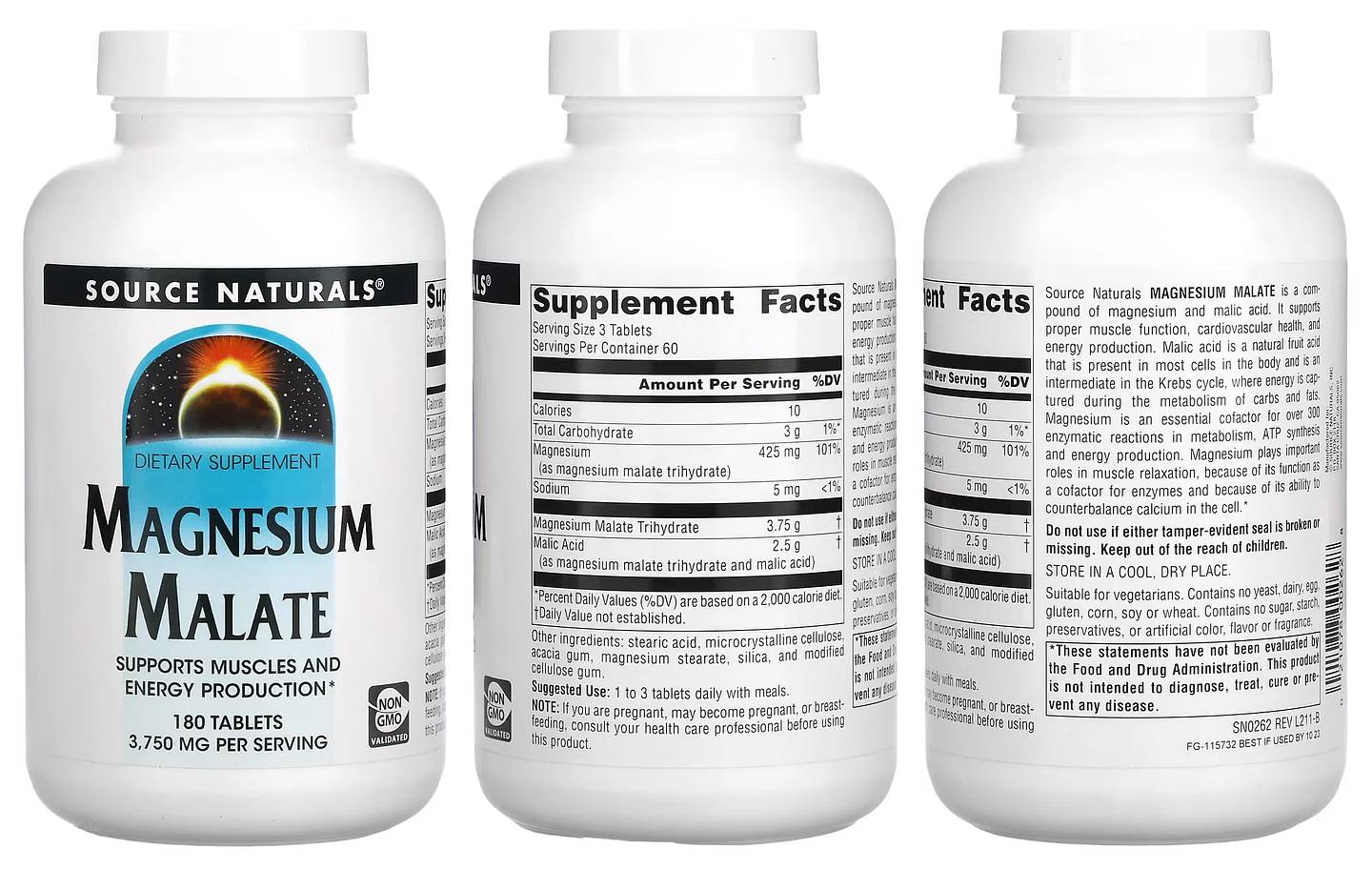 Source Naturals, Magnesium Malate packaging