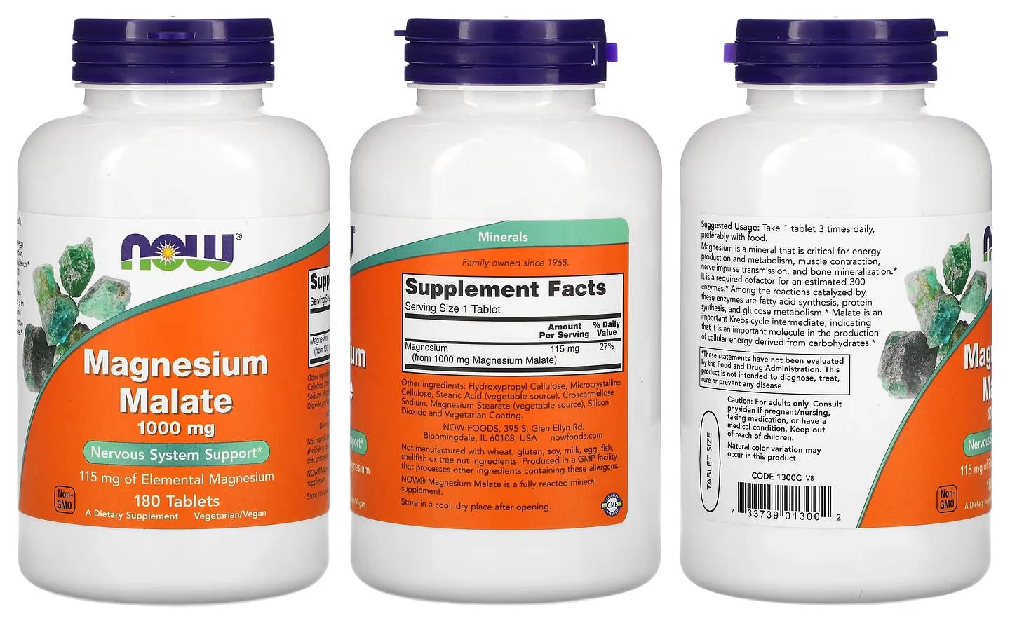 NOW Foods, Magnesium Malate packaging