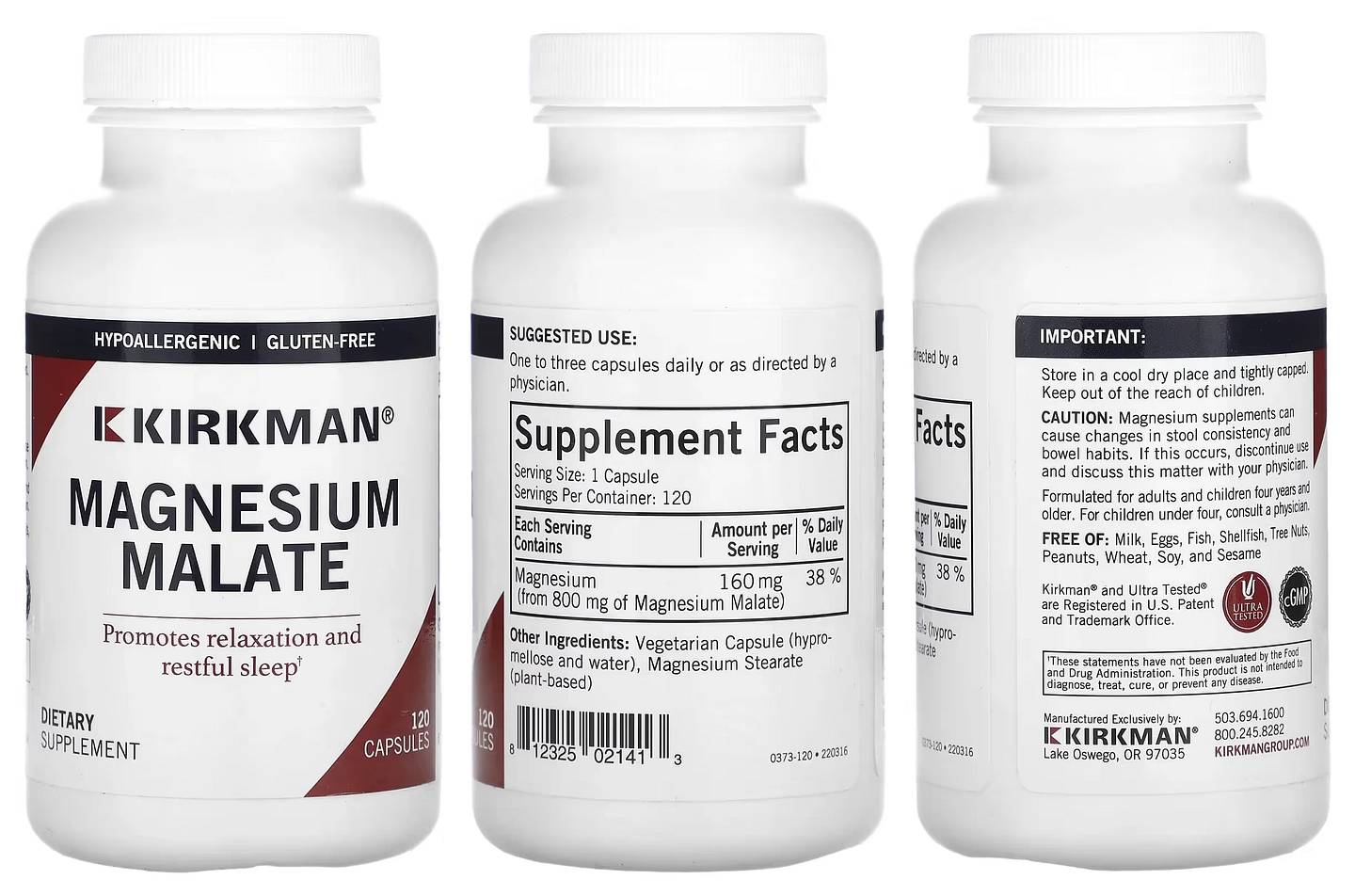 Kirkman Labs, Magnesium Malate packaging