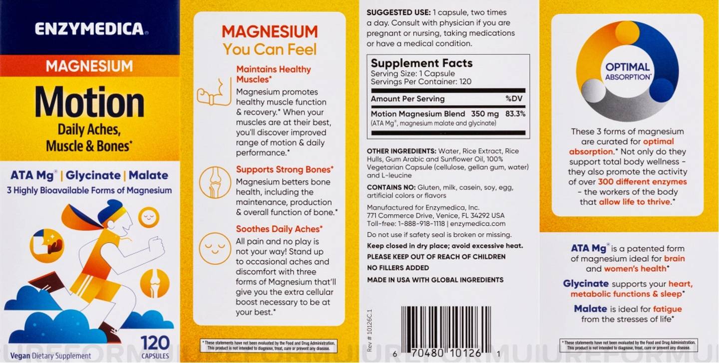 Enzymedica, Magnesium Motion label