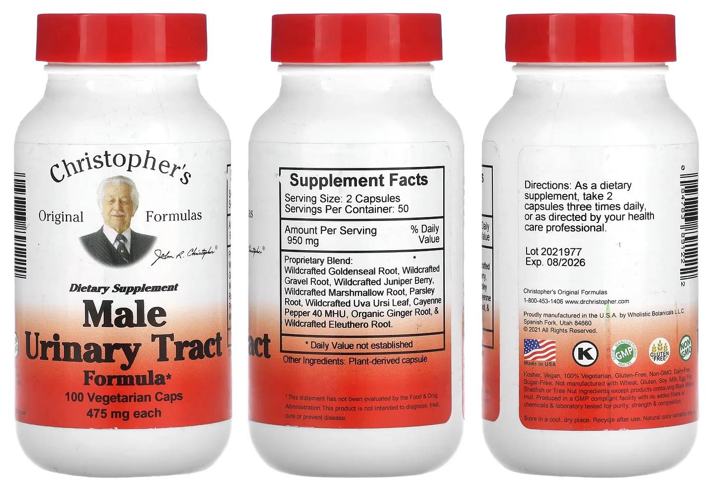 Dr. Christopher's, Male Urinary Tract Formula packaging