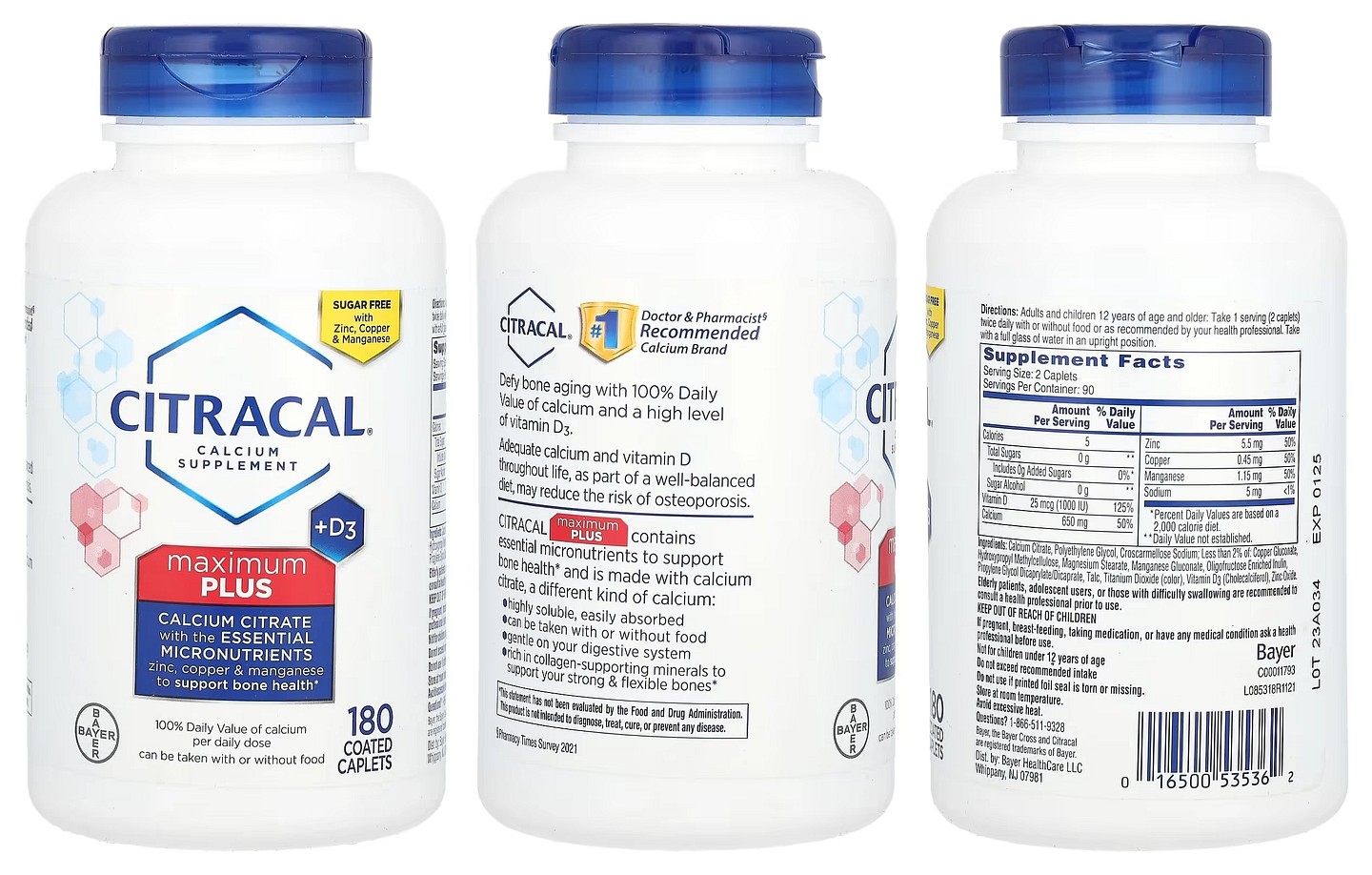 Citracal, Maximum Plus +D3 packaging