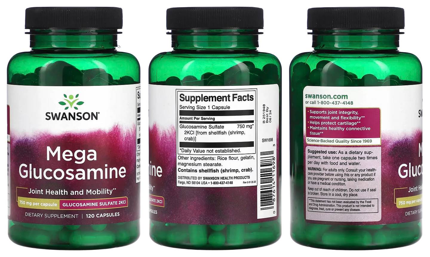 Swanson, Mega Glucosamine packaging