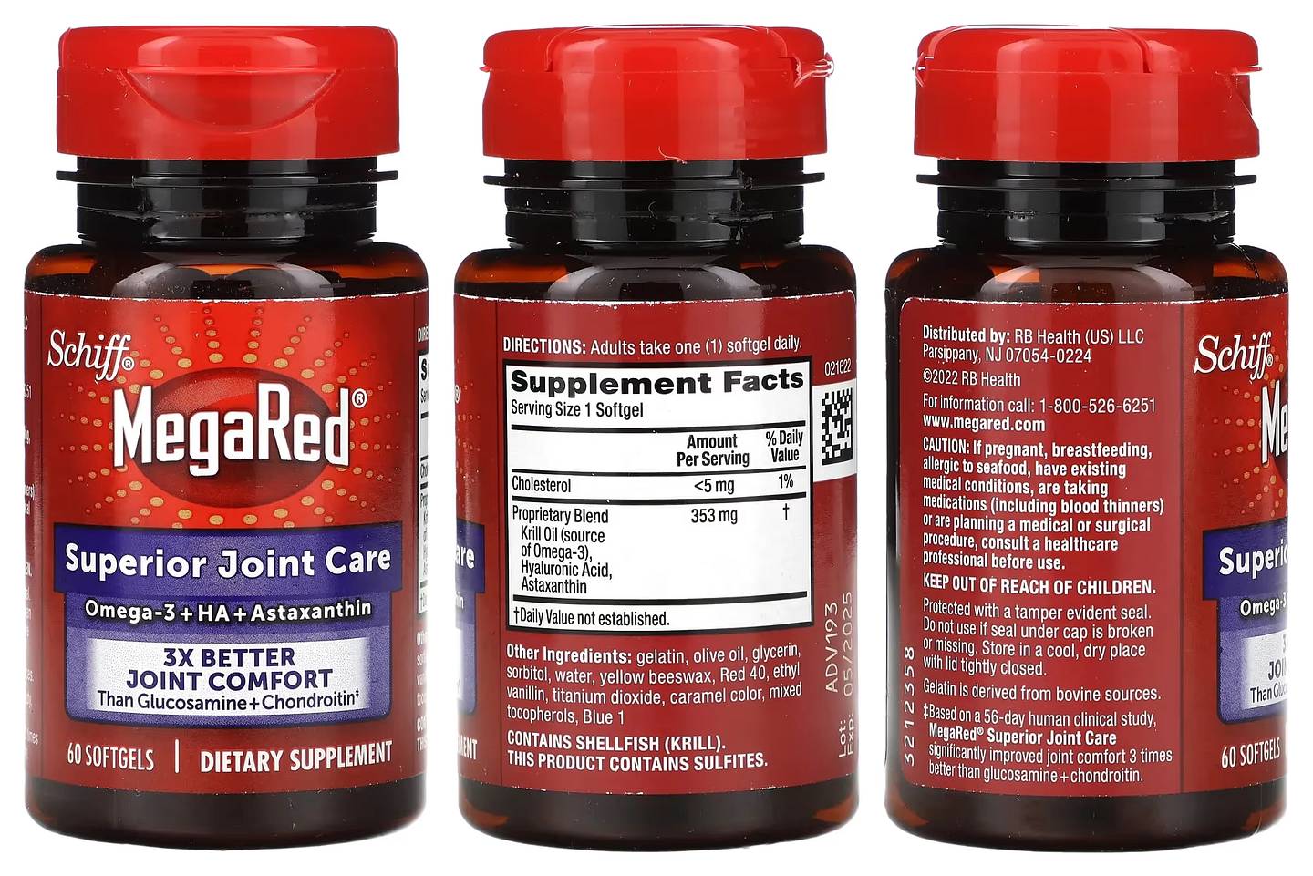 Schiff, MegaRed Superior Joint Care packaging