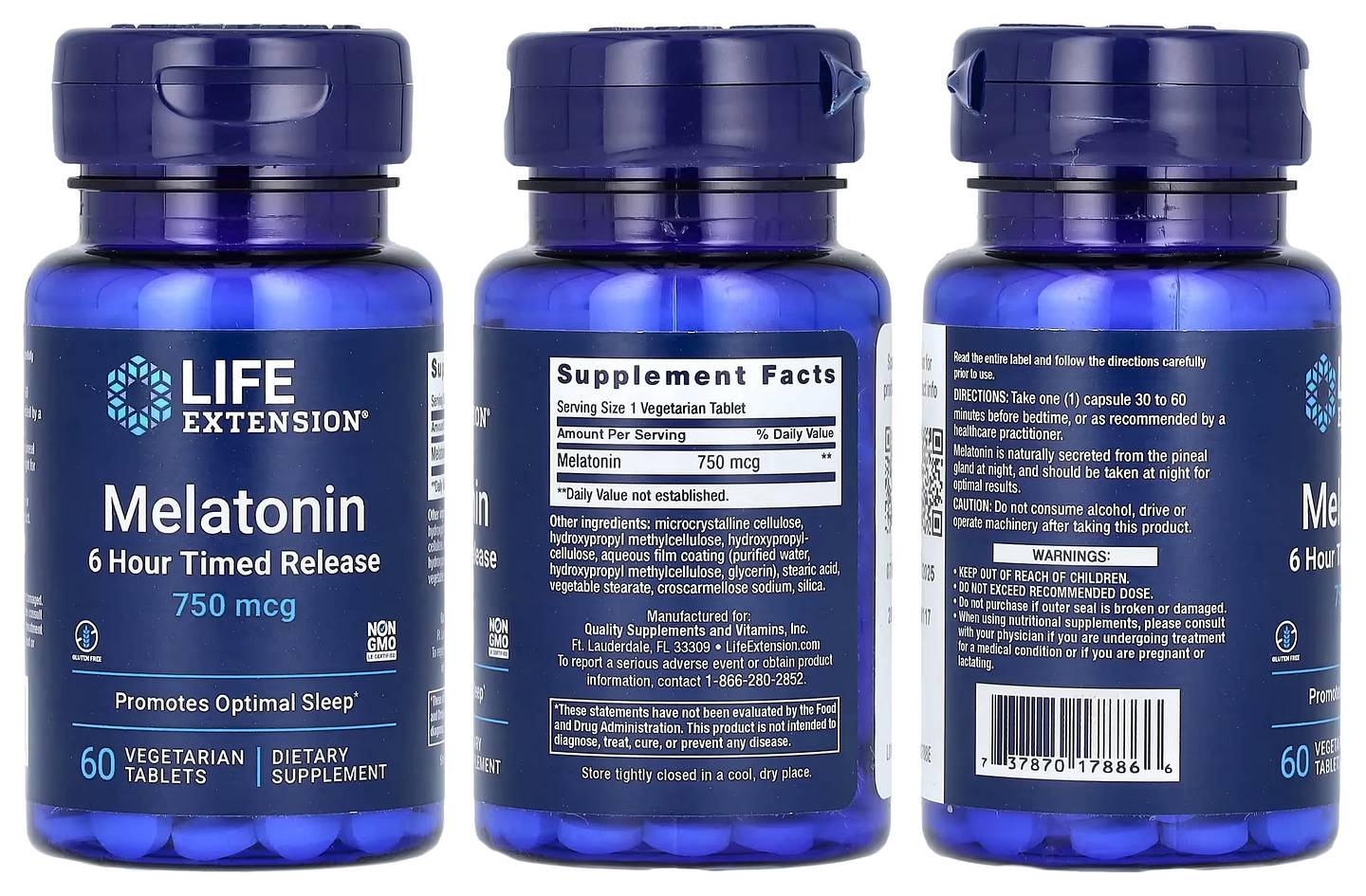 Life Extension, Melatonin packaging