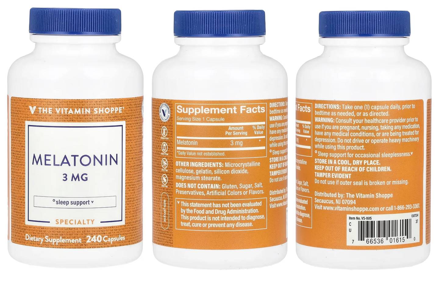 The Vitamin Shoppe, Melatonin packaging