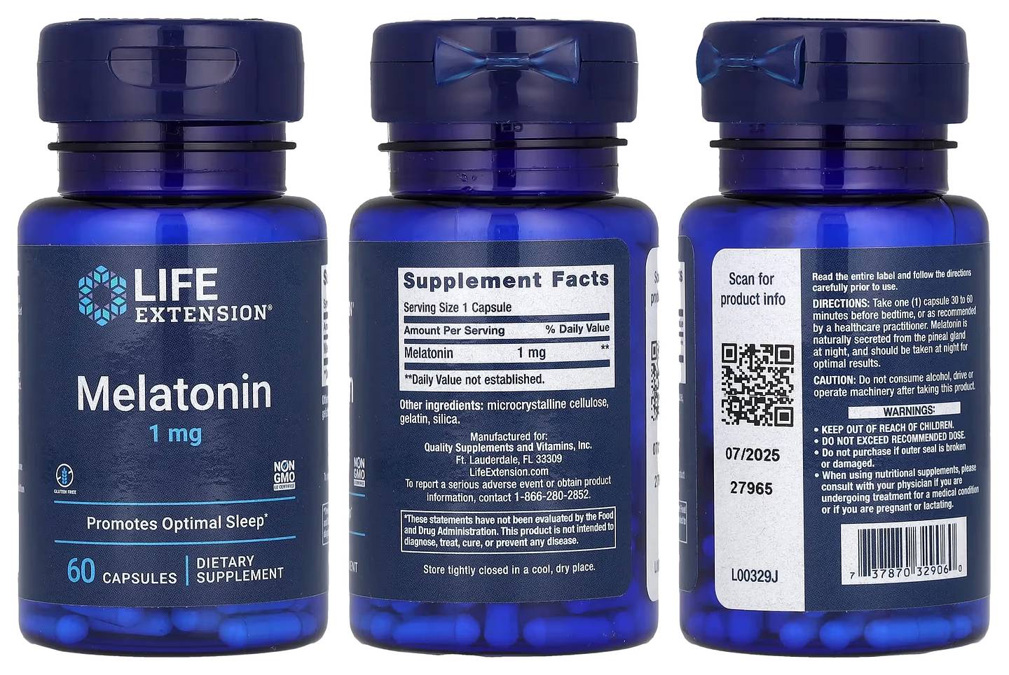 Life Extension, Melatonin packaging