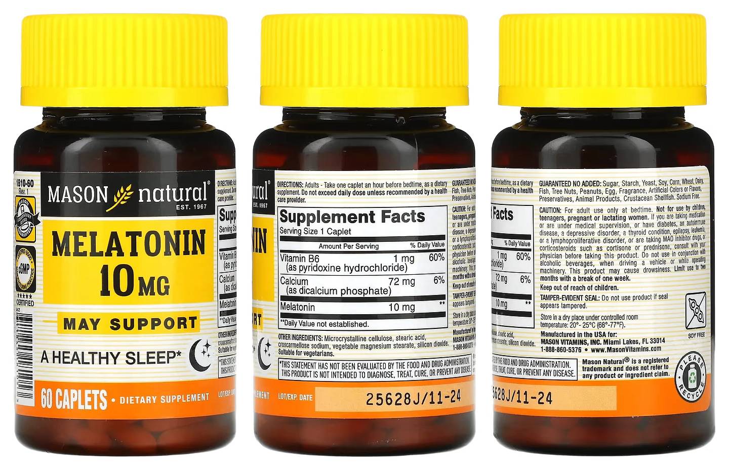 Mason Natural, Melatonin packaging