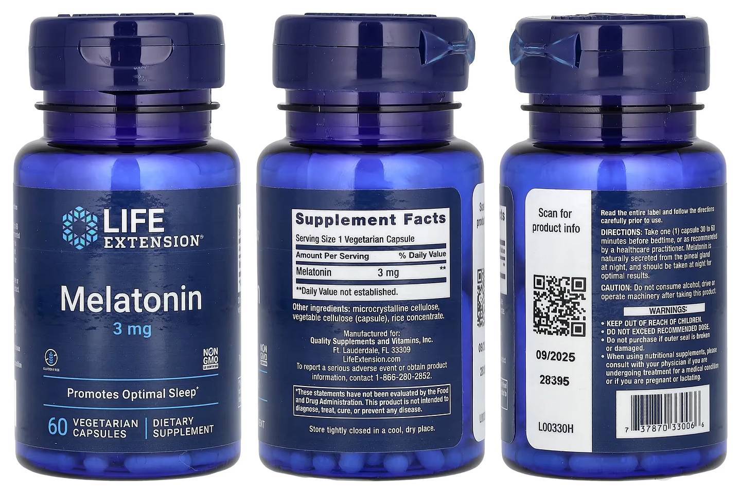 Life Extension, Melatonin packaging