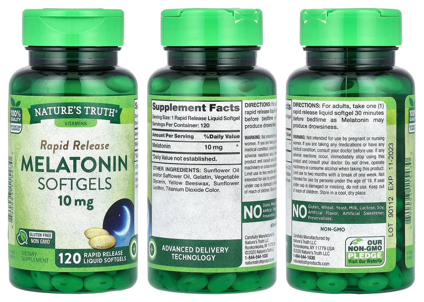 Nature's Truth, Melatonin packaging