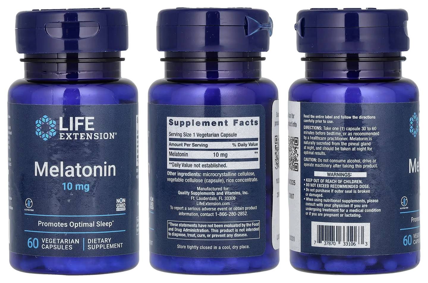 Life Extension, Melatonin packaging