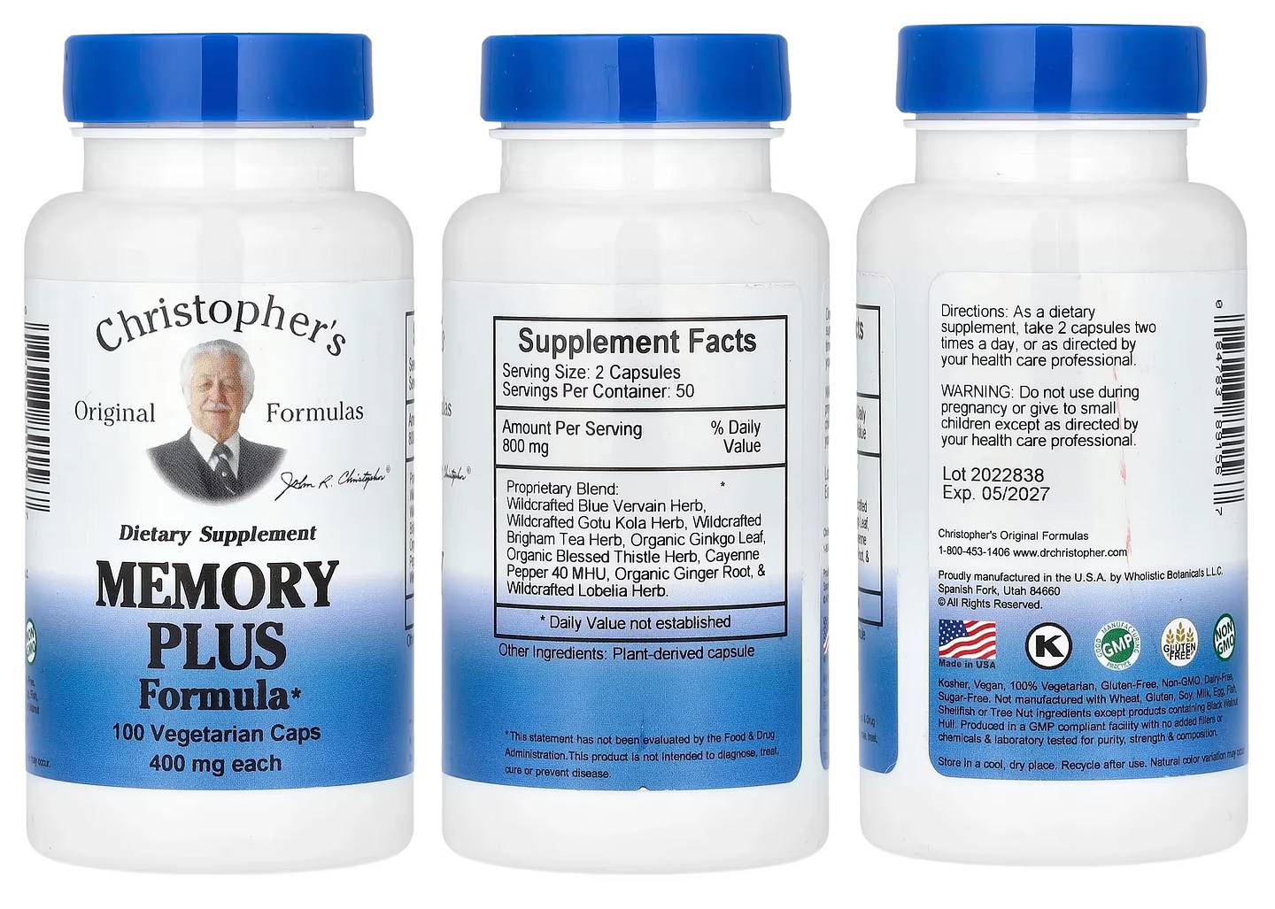 Dr. Christopher's, Memory Plus Formula packaging