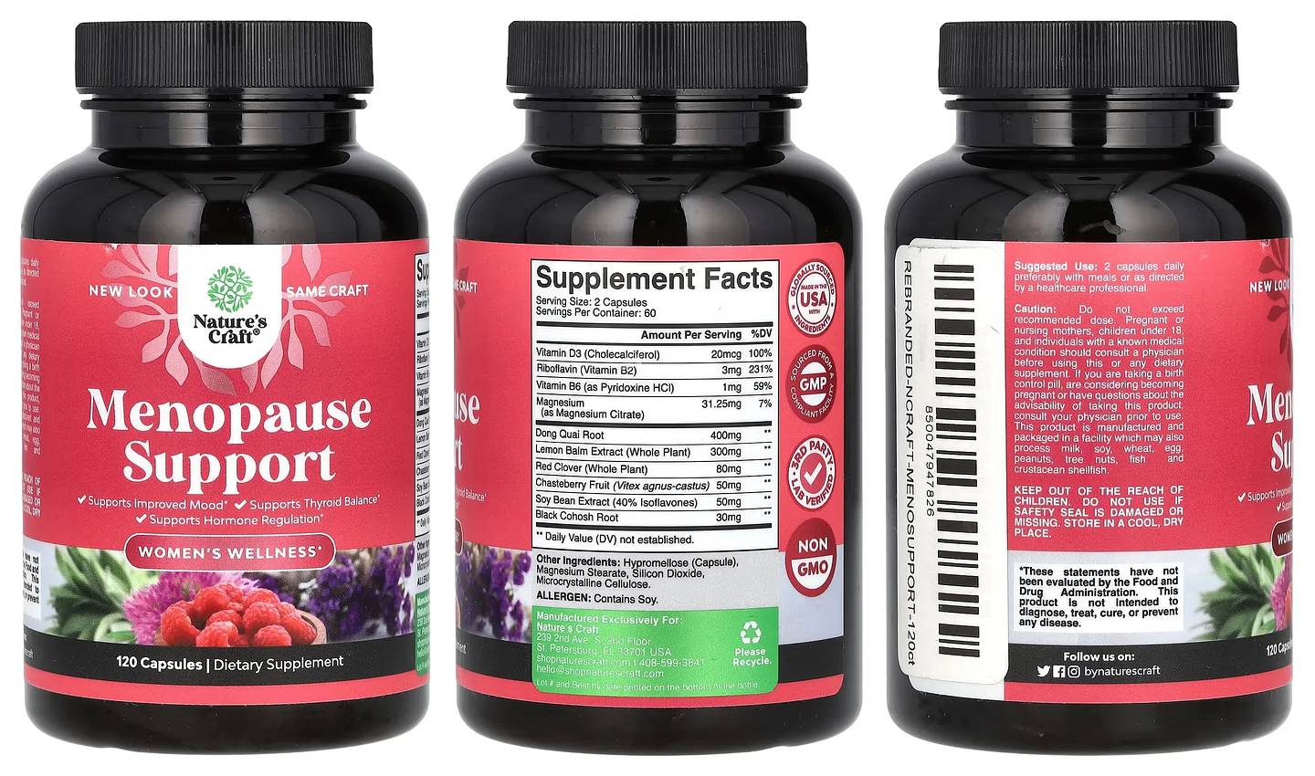 Nature's Craft, Menopause Support packaging