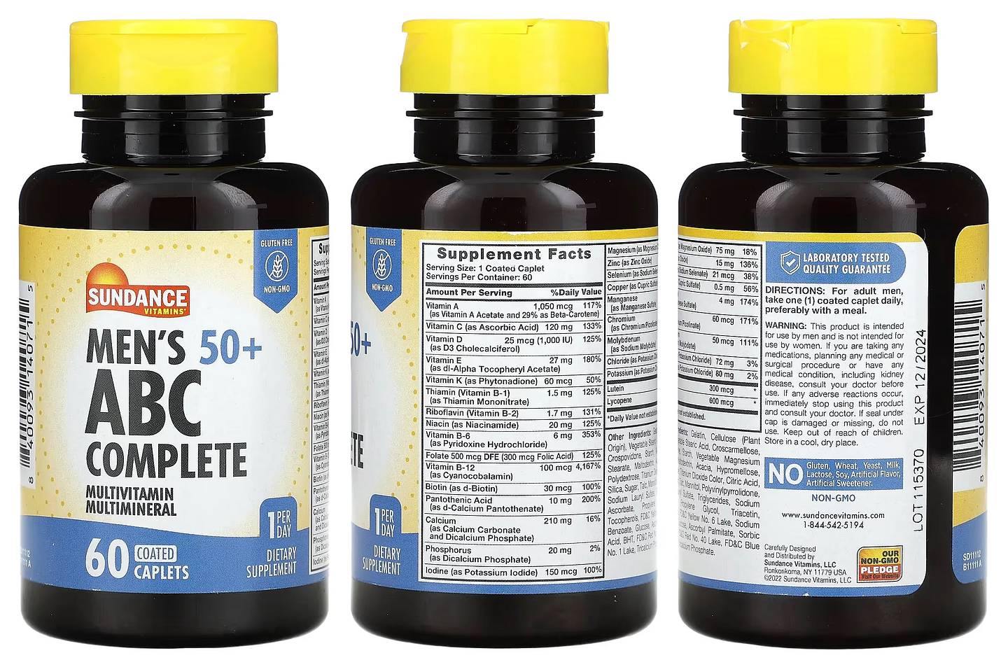 Sundance Vitamins, Men's 50+ packaging