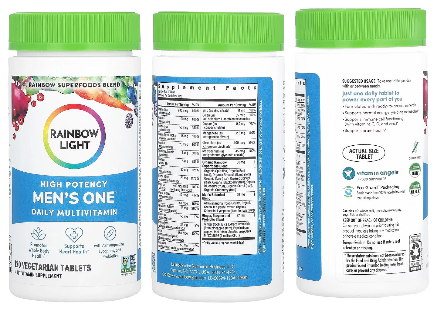 Rainbow Light, Men's One Daily Multivitamin packaging