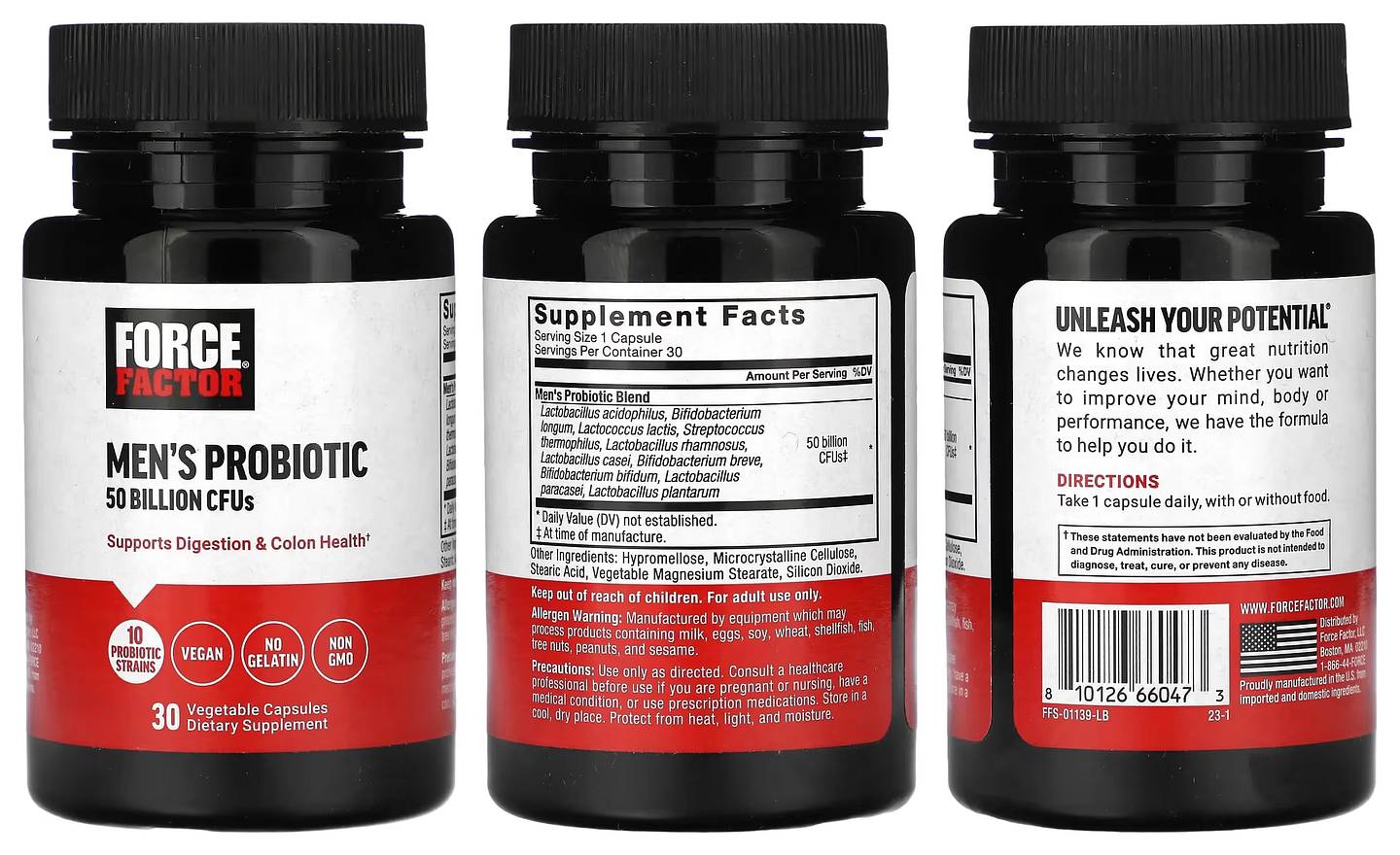 Force Factor, Men's Probiotic packaging