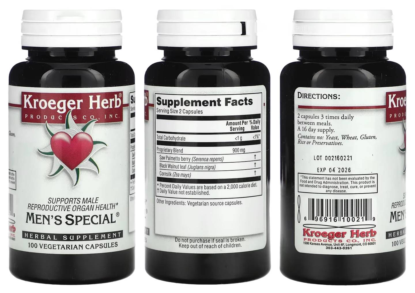 Kroeger Herb Products, Men's Special packaging