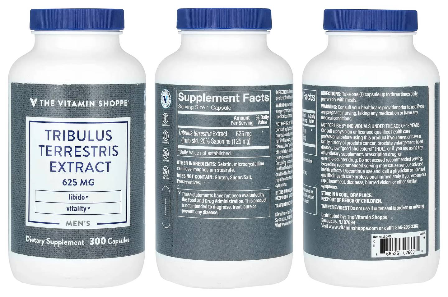 The Vitamin Shoppe, Men's Tribulus Terrestris Extract packaging