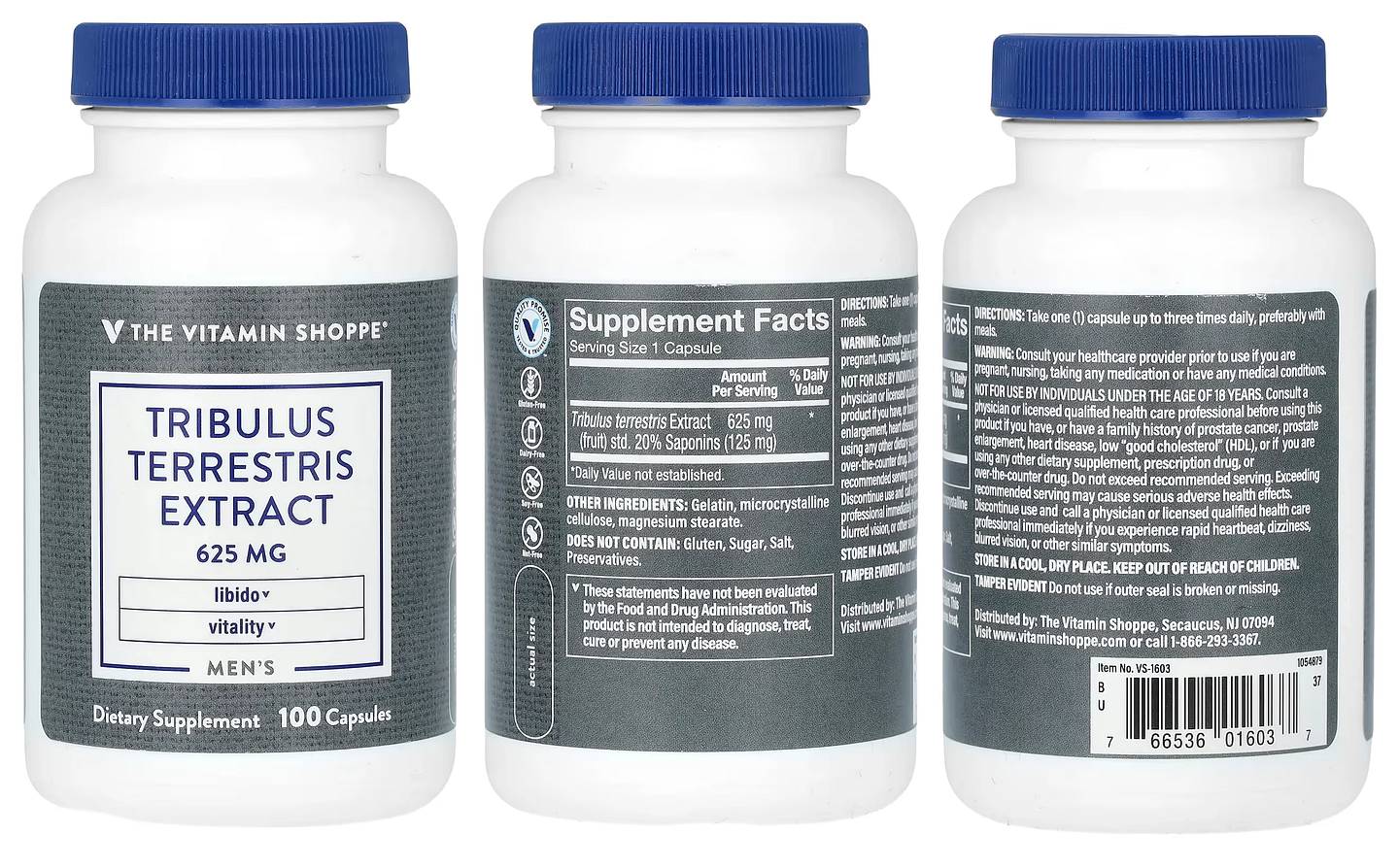 The Vitamin Shoppe, Men's Tribulus Terrestris Extract packaging