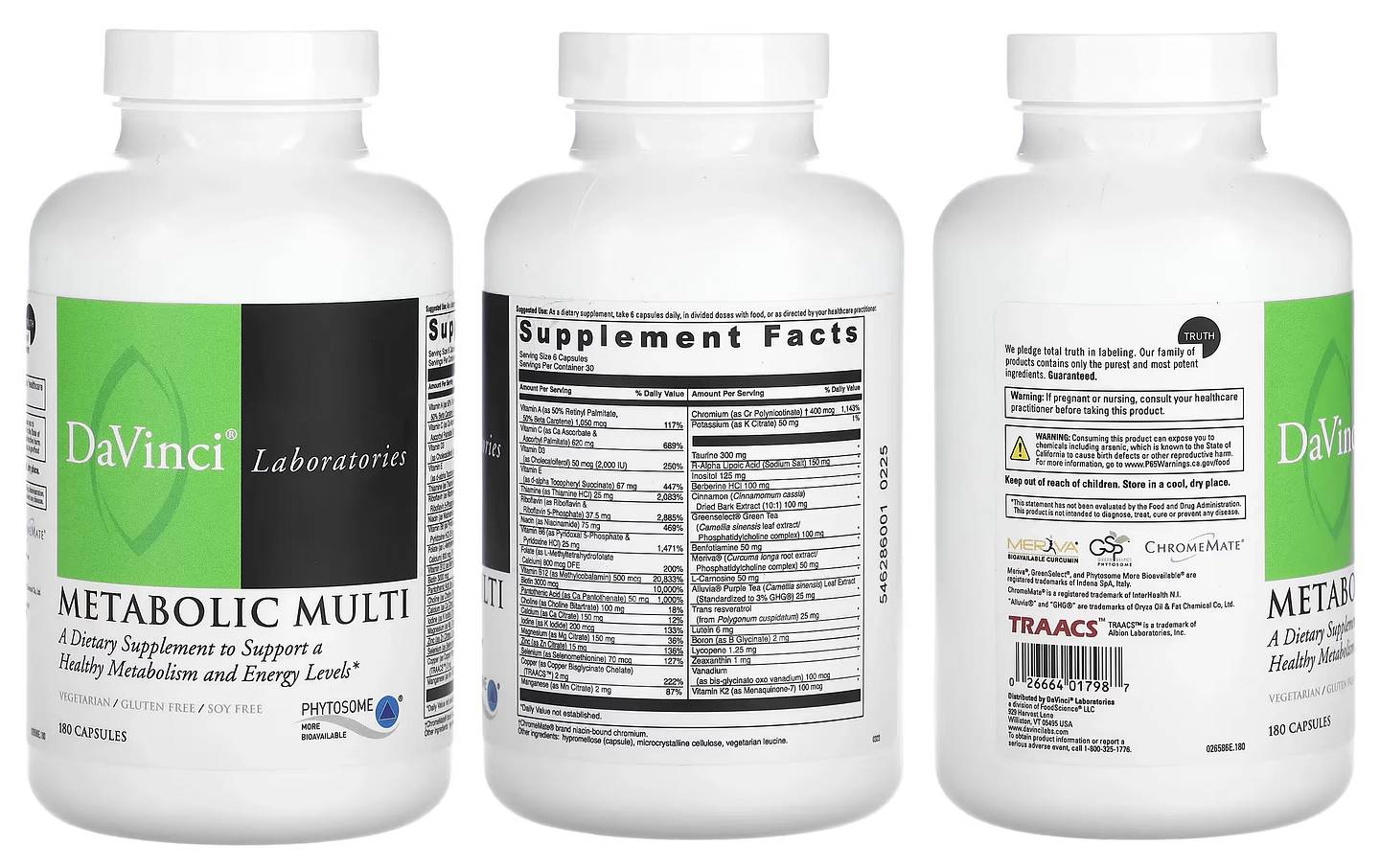 DaVinci Laboratories of Vermont, Metabolic Multi packaging