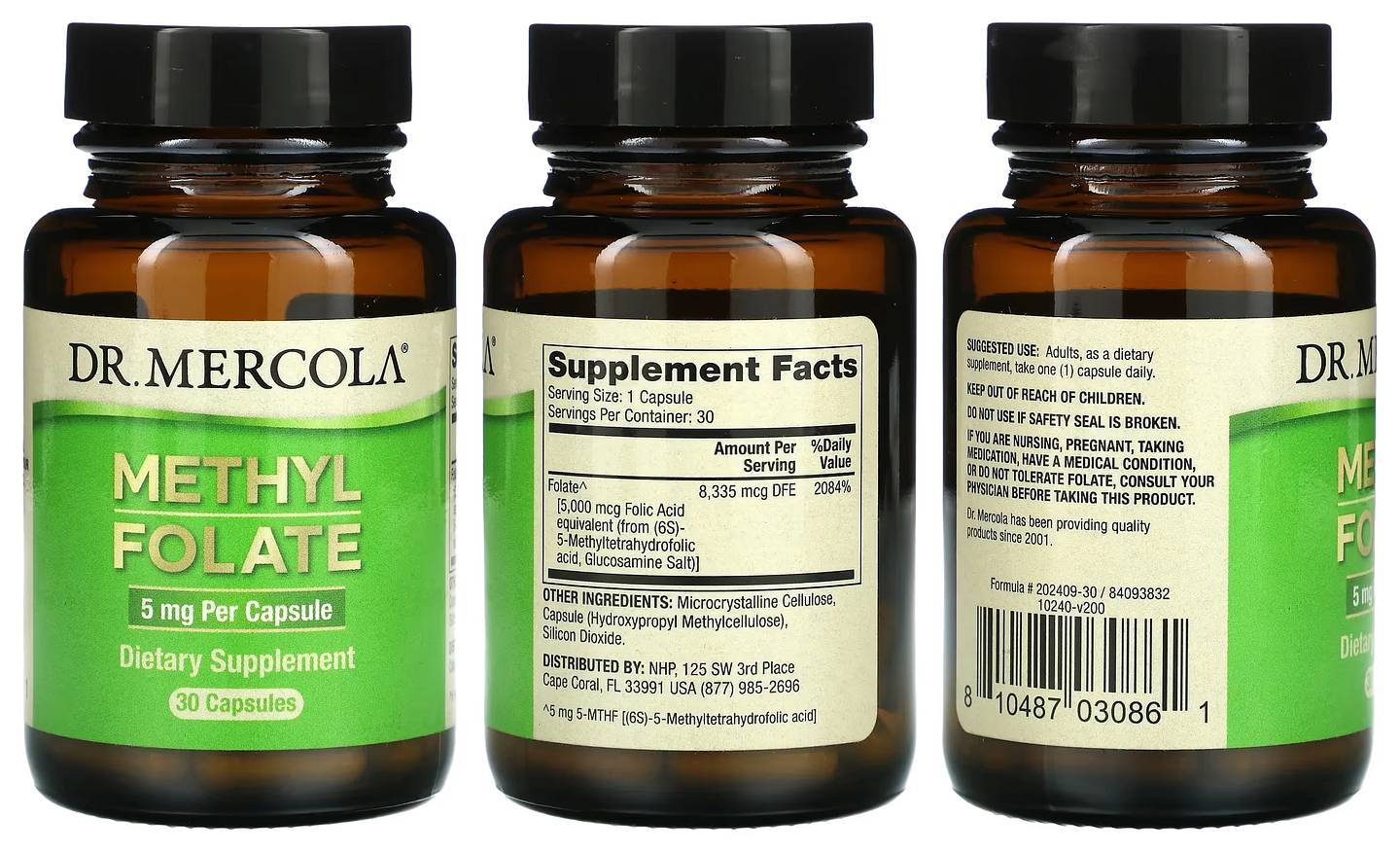 Dr. Mercola, Methyl Folate packaging