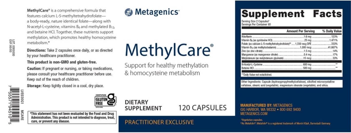 Metagenics, MethylCare label