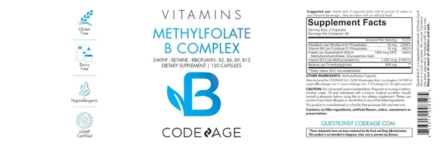 Codeage, Methylfolate B Complex label