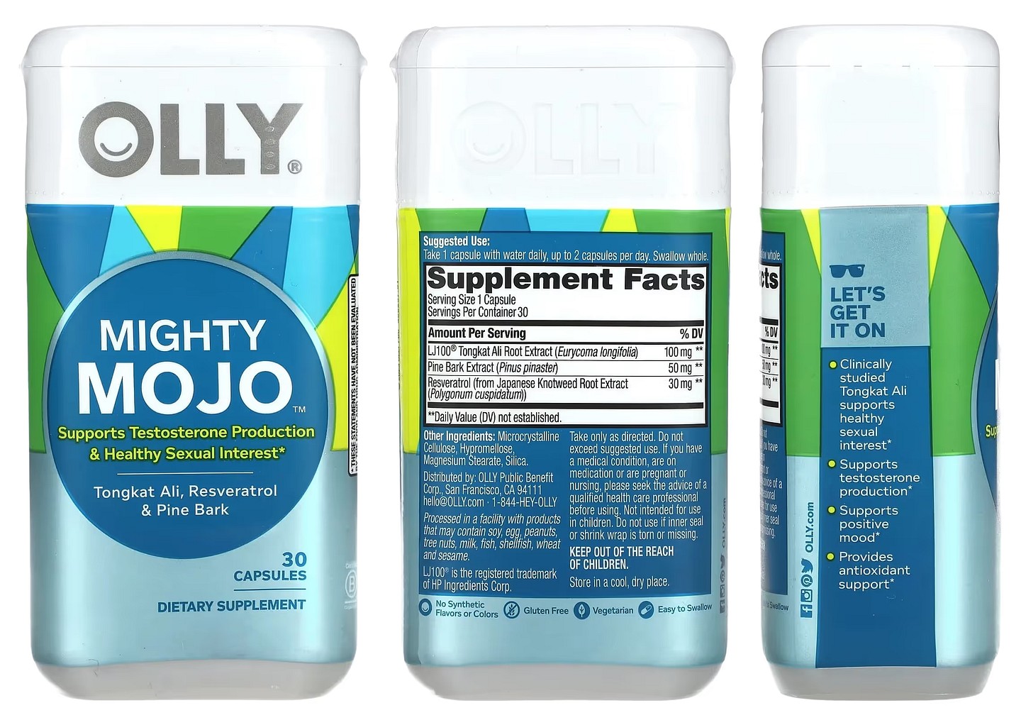 OLLY, Mighty Mojo packaging