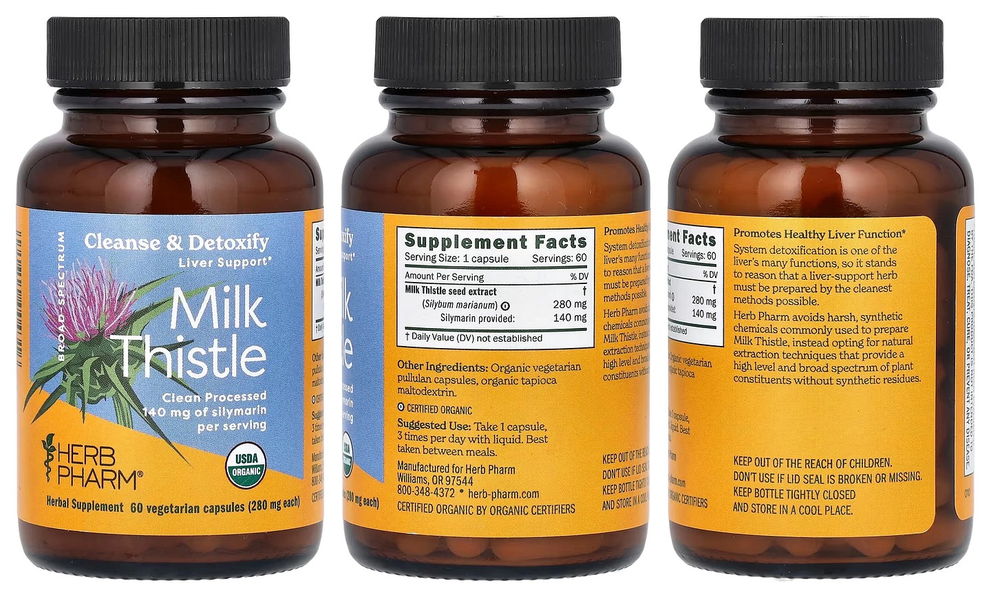 Herb Pharm, Milk Thistle packaging
