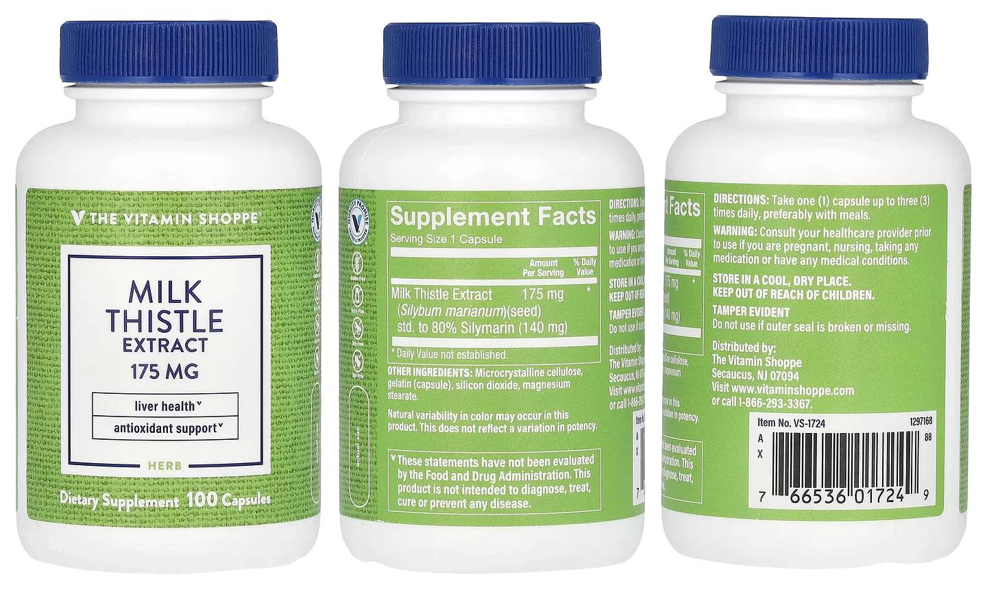 The Vitamin Shoppe, Milk Thistle Extract packaging