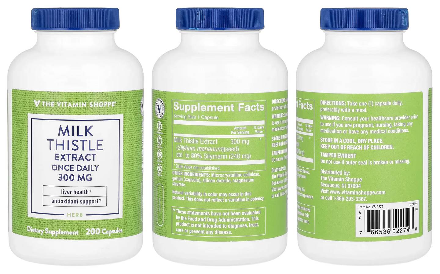 The Vitamin Shoppe, Milk Thistle Extract packaging