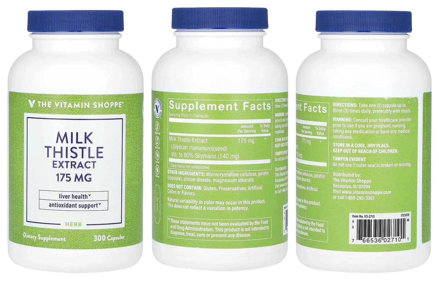 The Vitamin Shoppe, Milk Thistle Extract packaging