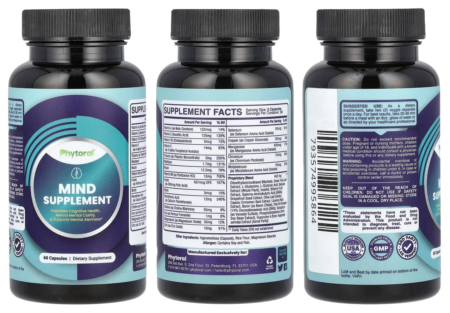 Phytoral, Mind Supplement packaging