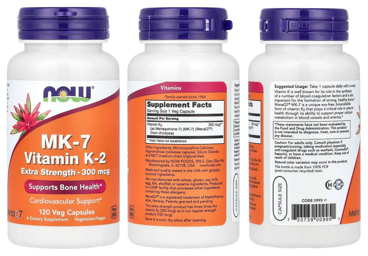 NOW Foods, MK-7 packaging