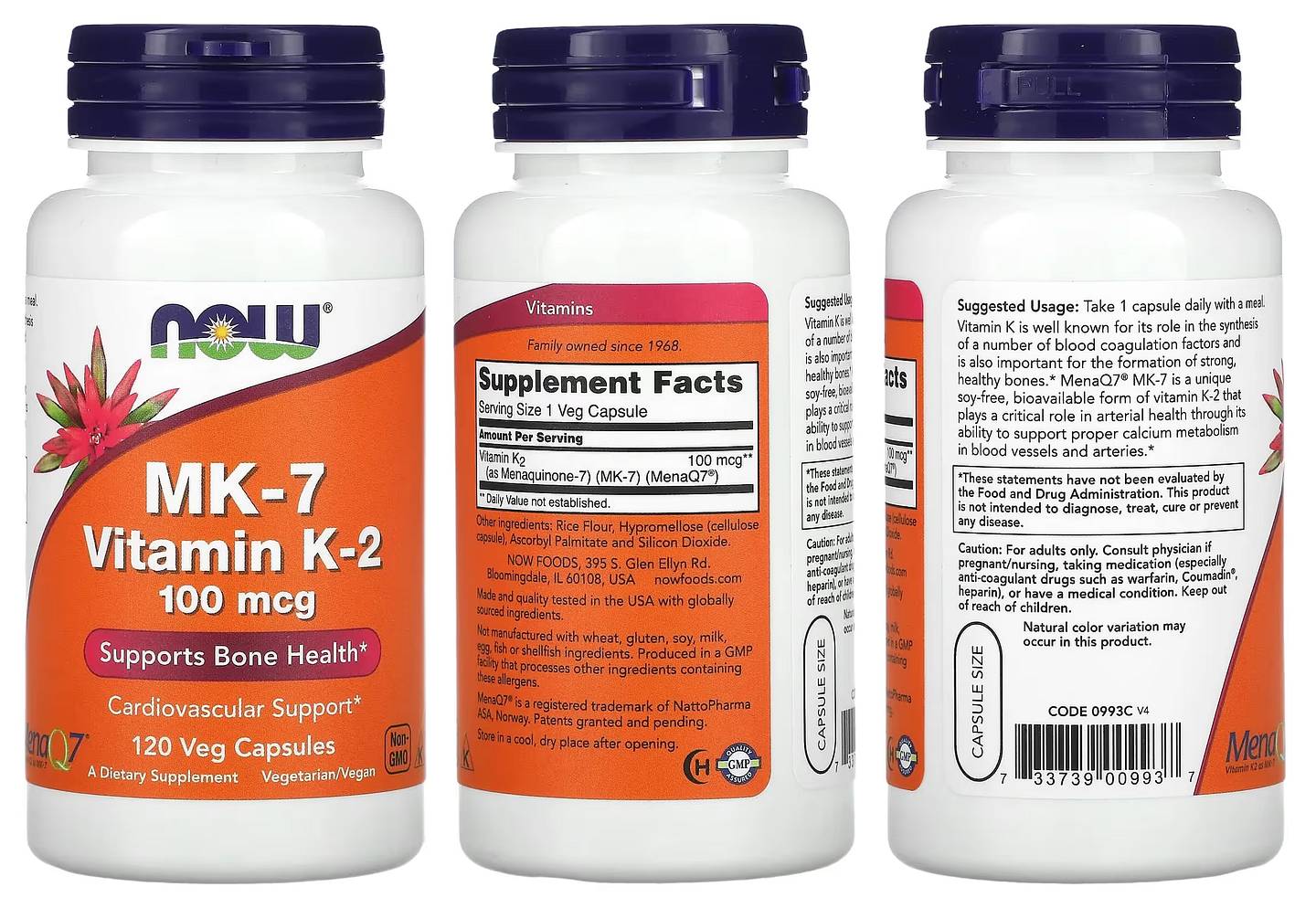 NOW Foods, MK-7 Vitamin K-2 packaging