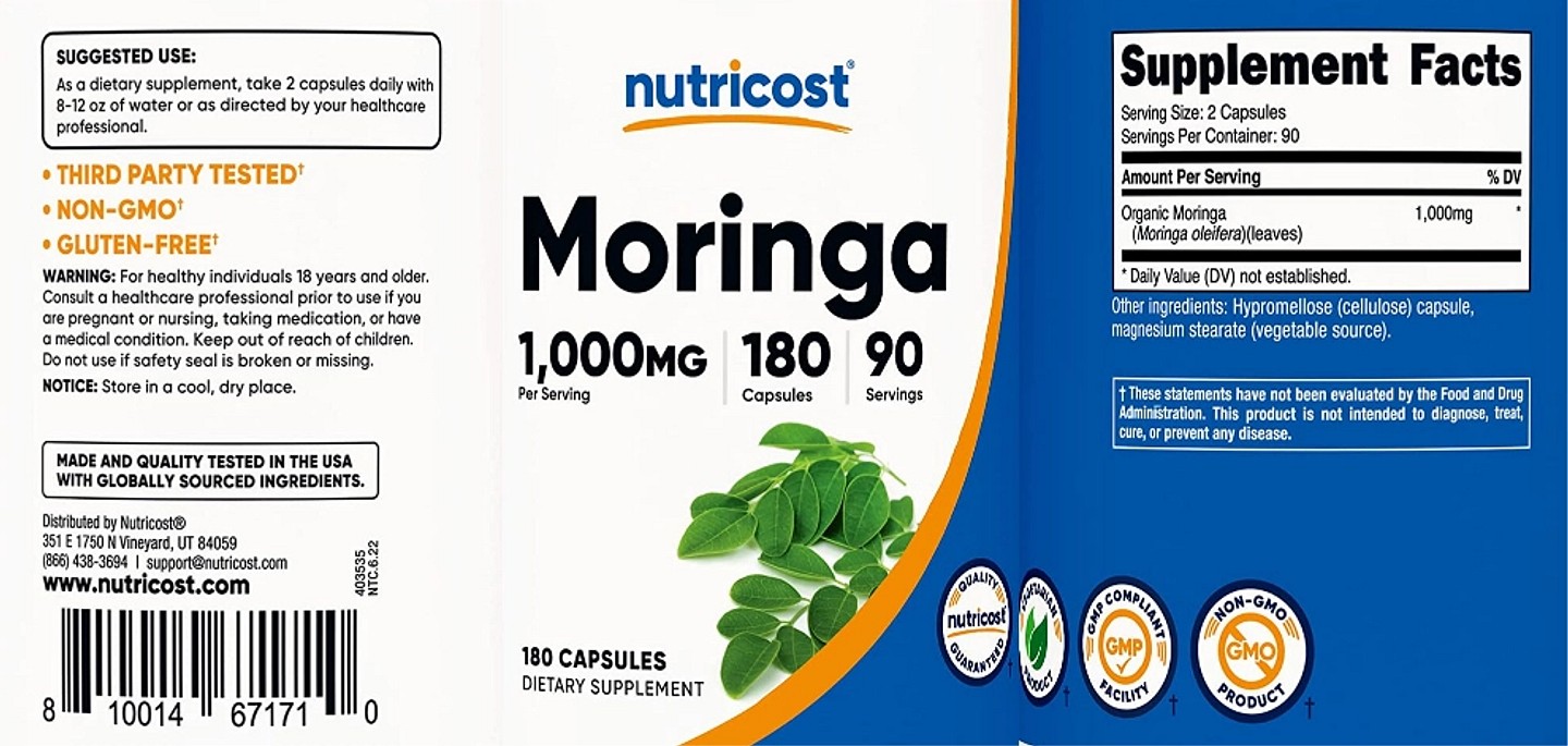 Nutricost, Moringa label