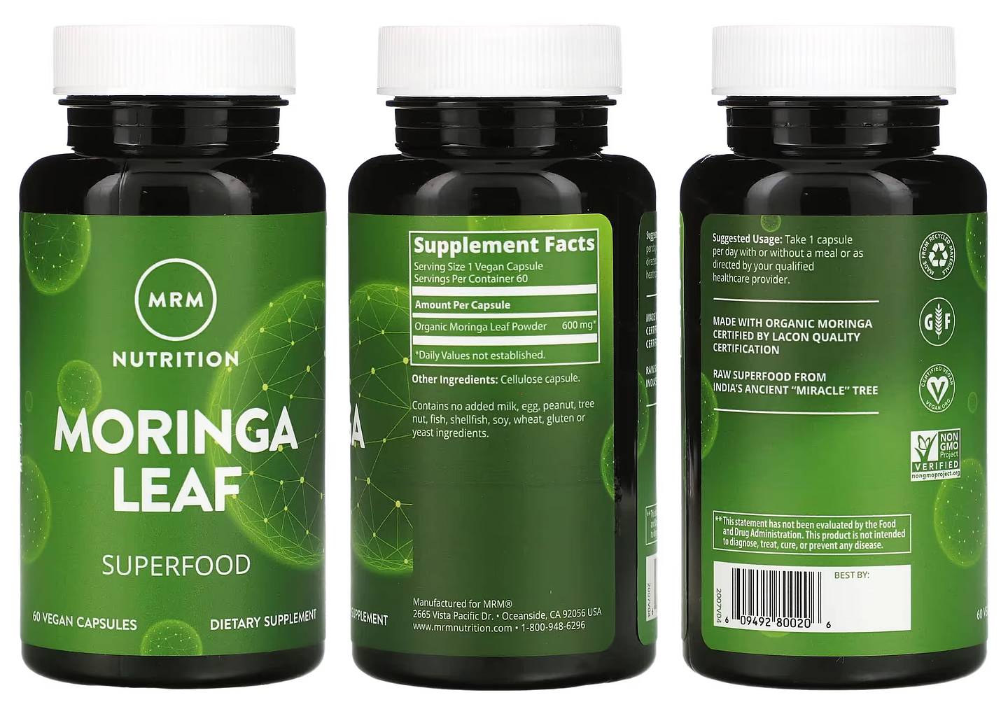 MRM Nutrition, Moringa Leaf packaging