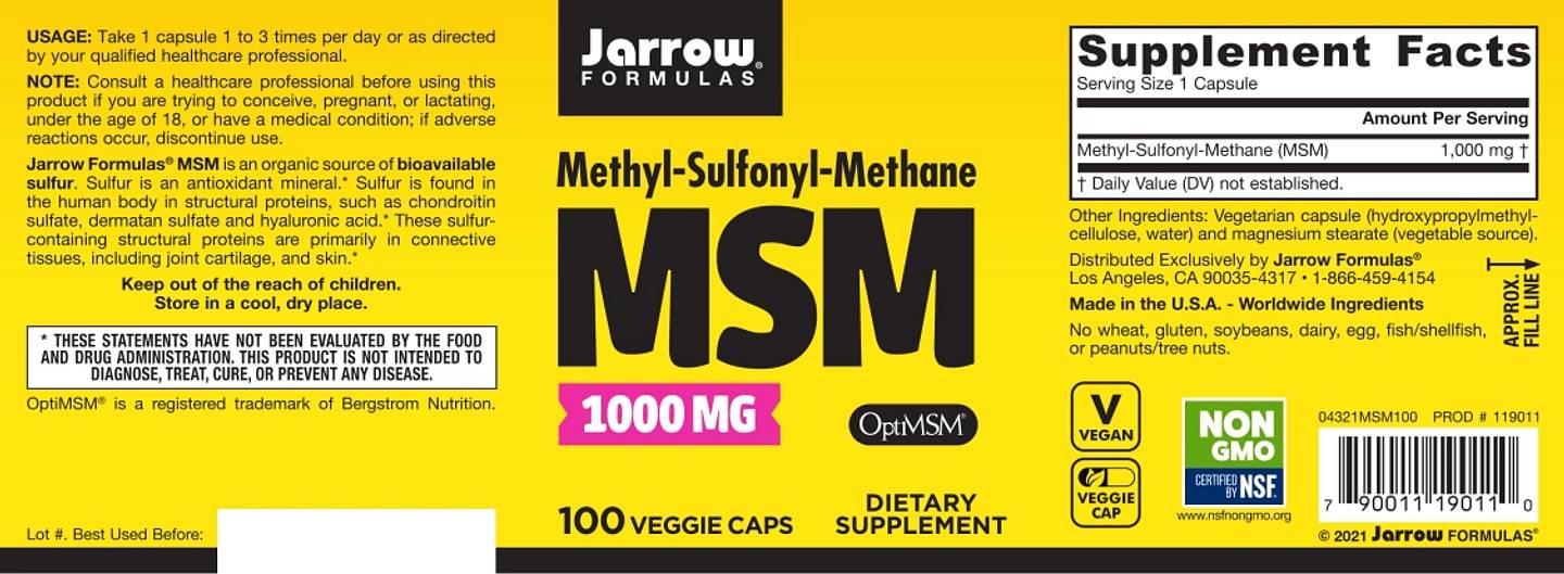 Jarrow Formulas, MSM label