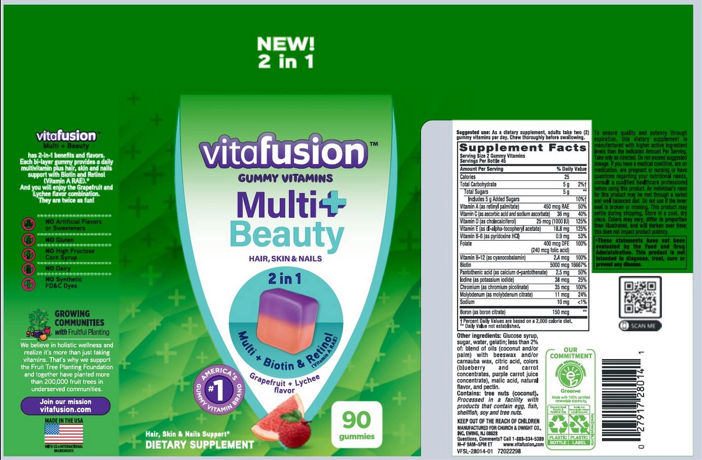 VitaFusion, Multi+ Beauty label