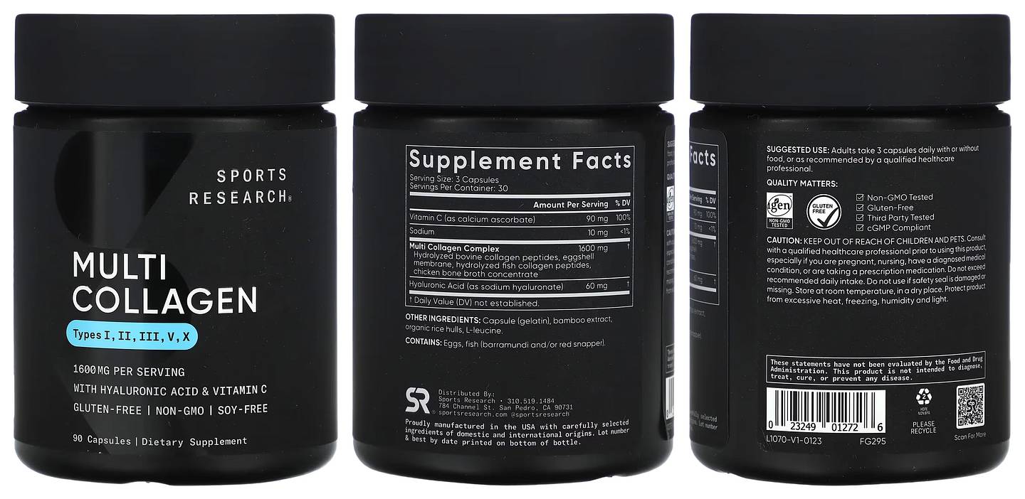 Sports Research, Multi Collagen packaging