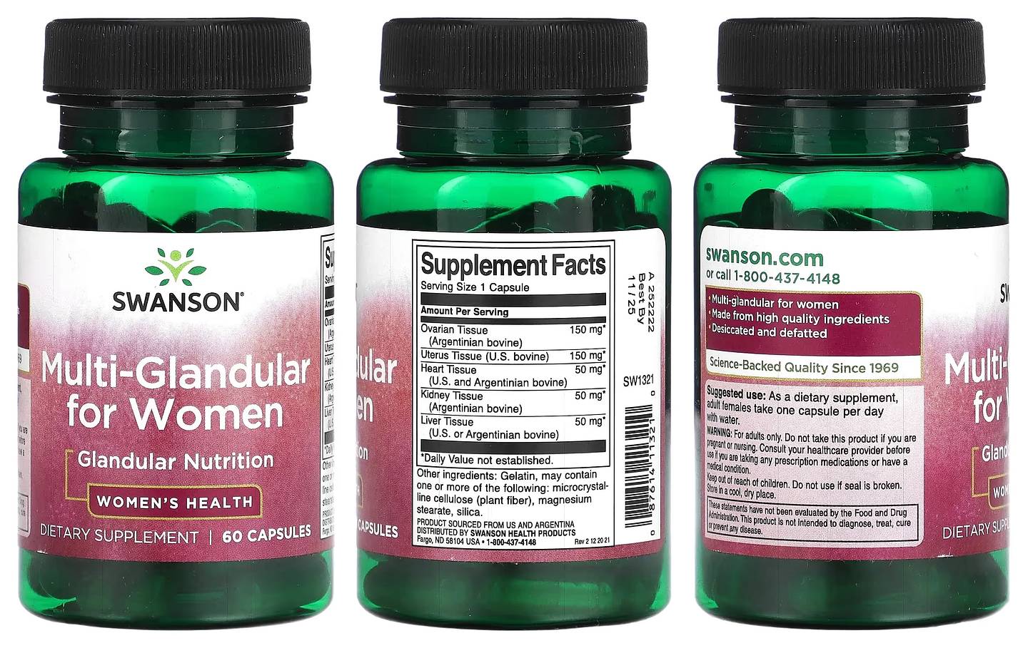 Swanson, Multi-Glandular for Women packaging