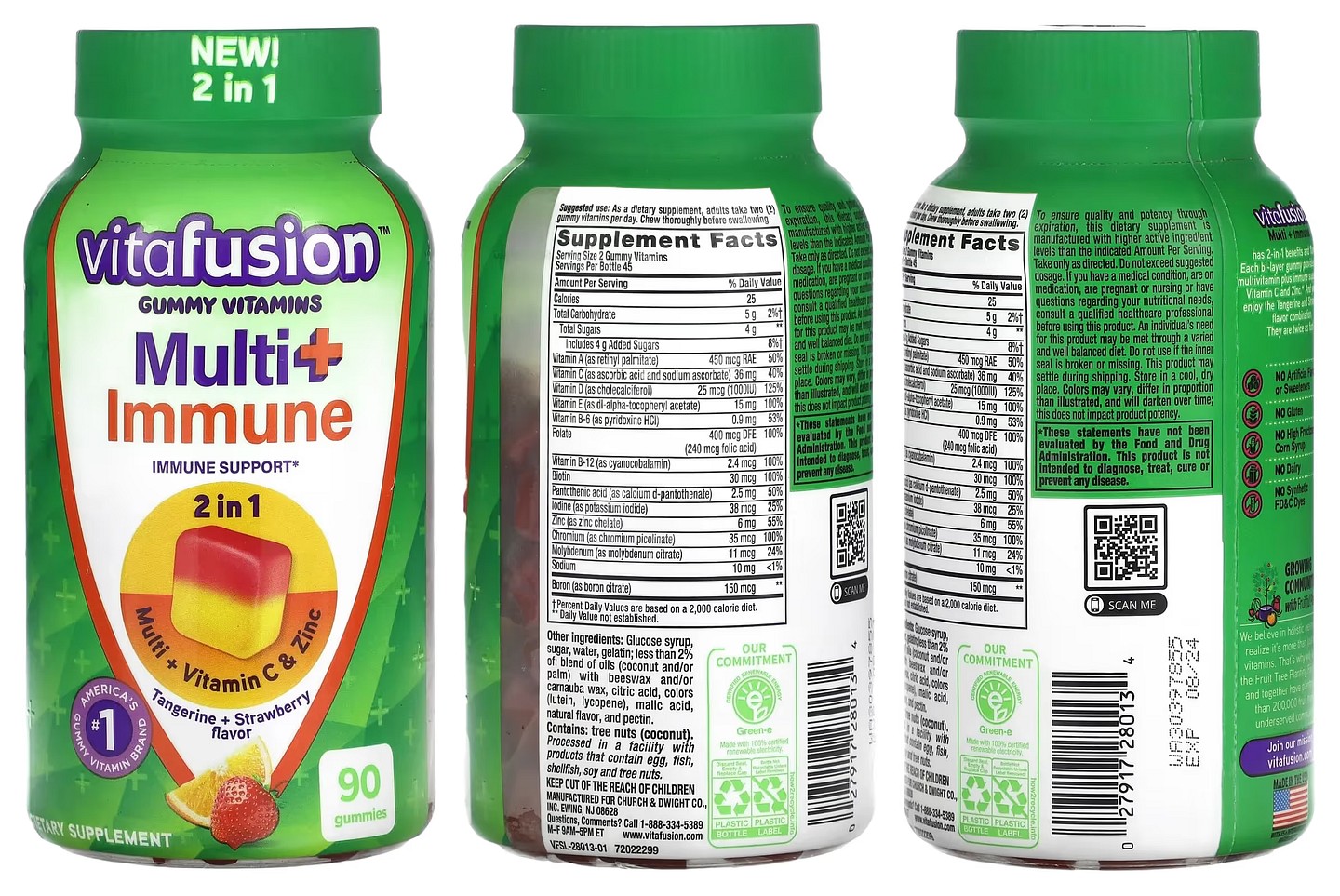 VitaFusion, Multi+ Immune Gummy Vitamins packaging