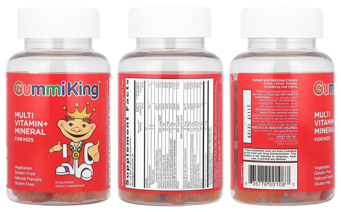GummiKing, Multi Vitamin + Mineral For Kids packaging